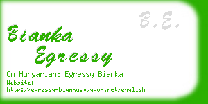 bianka egressy business card